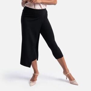BetaBrand Sassiest Pants Small Dressy Crop Overlay Skirt Legging Ponte Pull On